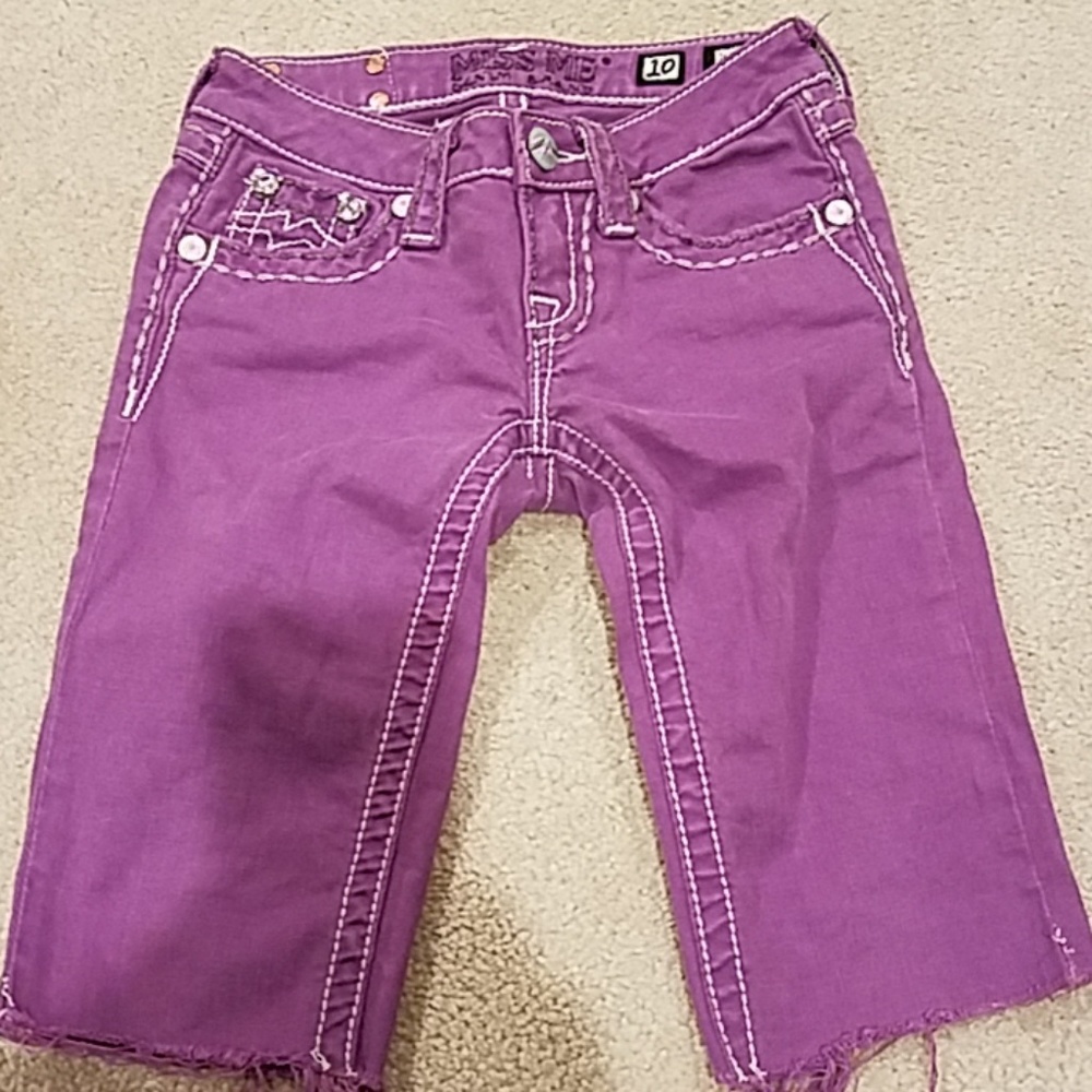 Girls miss me shorts.